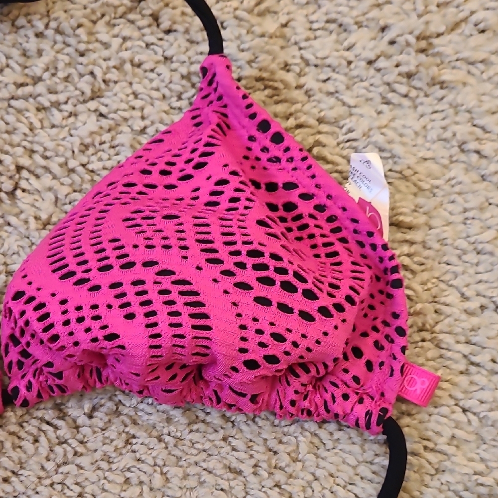 OP Pink Black Bikini Set - Picture 11 of 15